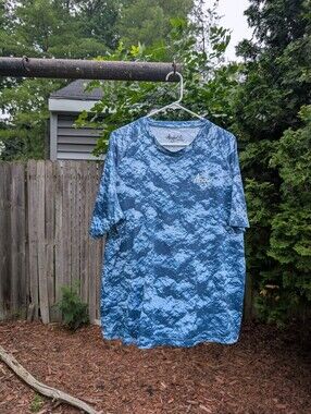 Anglur Men's Blue Short Sleeve Active Athletic Shirt Size XL